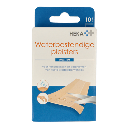 Heka Waterbestendige pleisters 10 x 6cm 10.00 Stuks