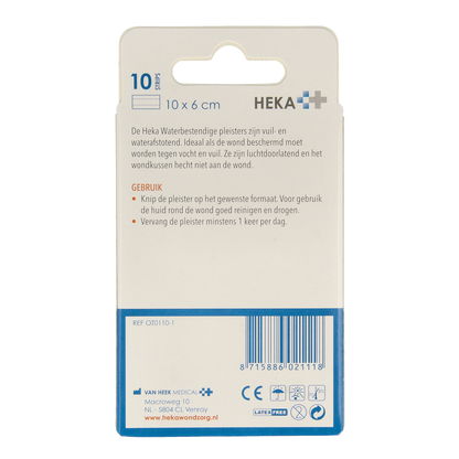 Heka Waterbestendige pleisters 10 x 6cm 10.00 Stuks