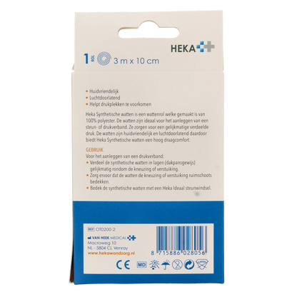 Heka Synthetische watten 3m x 10cm 1.00 Stuks