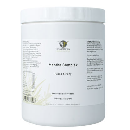 Groene Os Mentha complex paard/pony 750.00 Gram