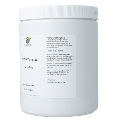 Groene Os Mentha complex paard/pony 750.00 Gram