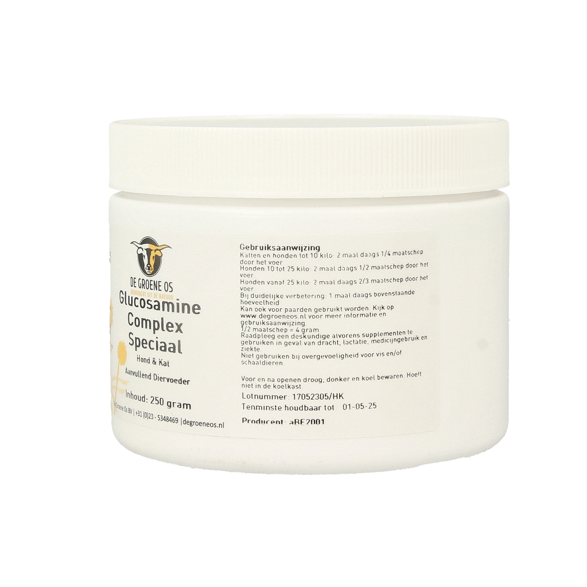 Groene Os Glucosamine complex speciaal hond/kat 250.00 Gram