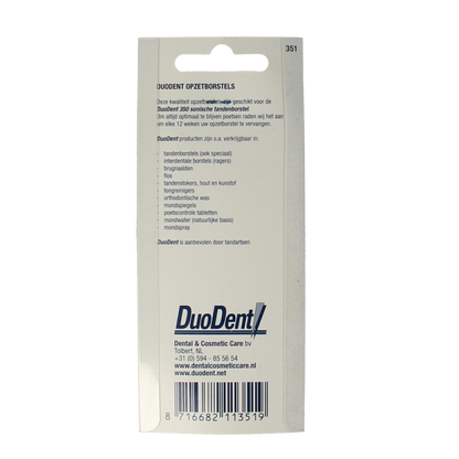 Duodent Replacement opzetborstels  350 sonisch 3.00 Stuks