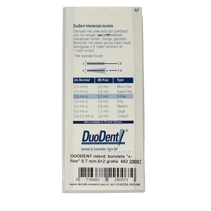 Duodent Interdentale borstels x-fine 8.00 Stuks