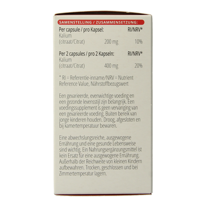 Vitals Kalium citraat 200 mg 100 Capsules
