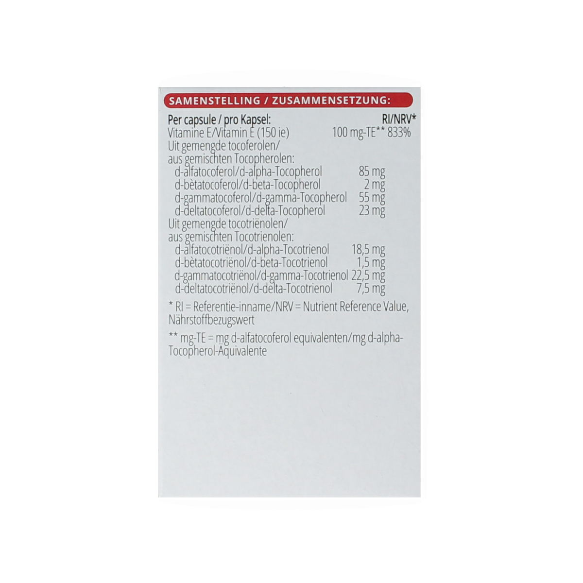 Vitals Vitamine E-8 60.00 Capsules