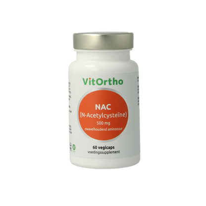 VitOrtho NAC N-Acetyl cysteine 500mg 60.00 Vegetarische capsules
