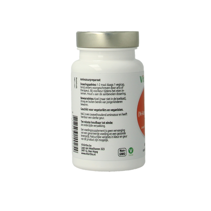 VitOrtho NAC N-Acetyl cysteine 500mg 60.00 Vegetarische capsules