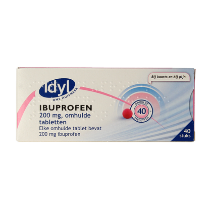 Idyl Ibuprofen 200mg suikervrij 40 Tabletten