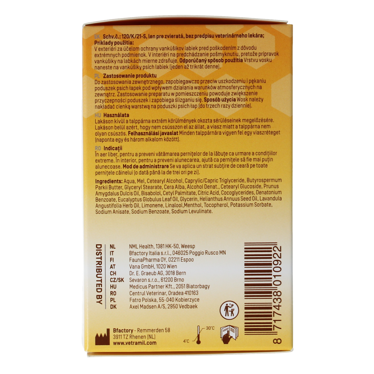 Vetramil Paw wax 120.00 Gram