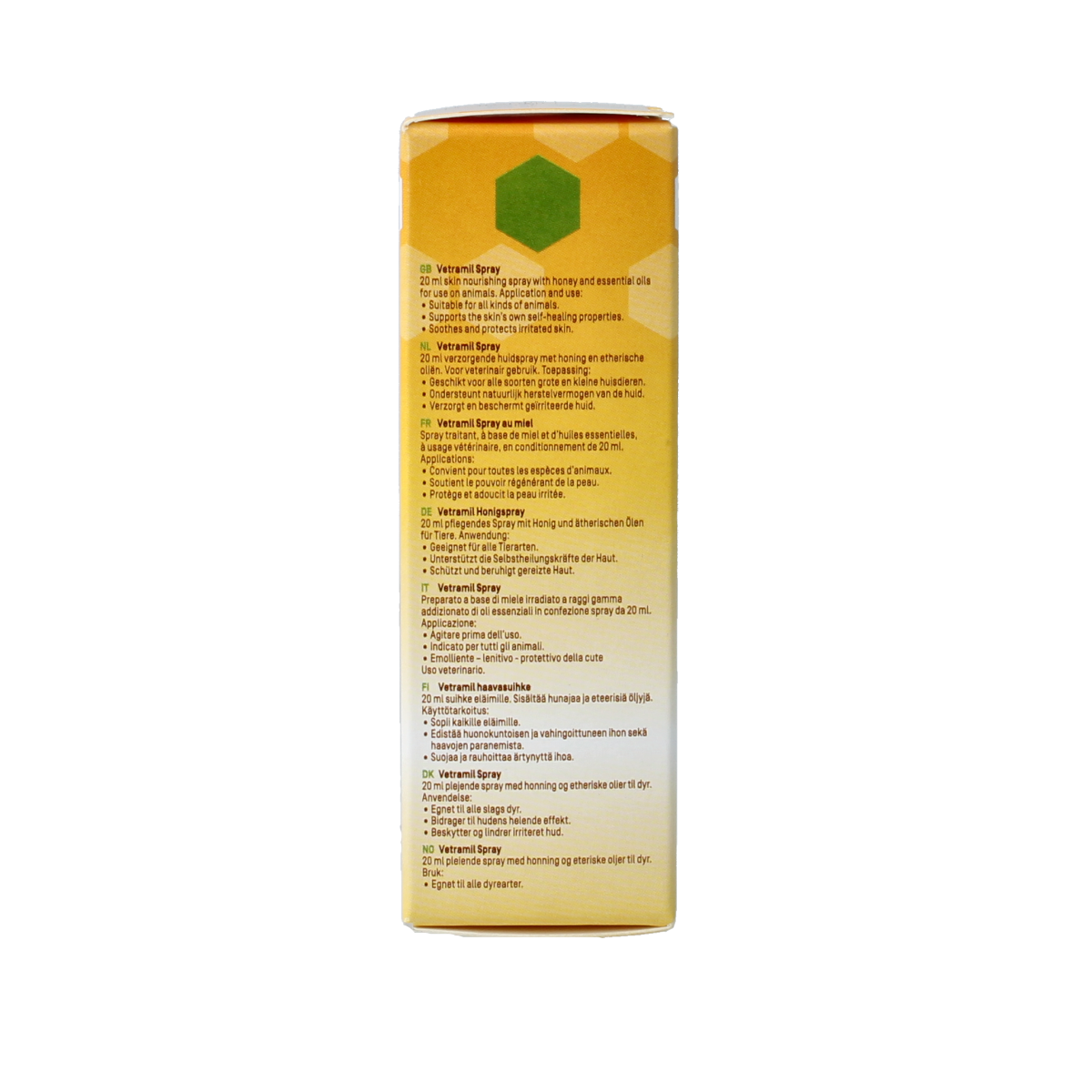 Vetramil Spray met honing 20.00 Milliliter