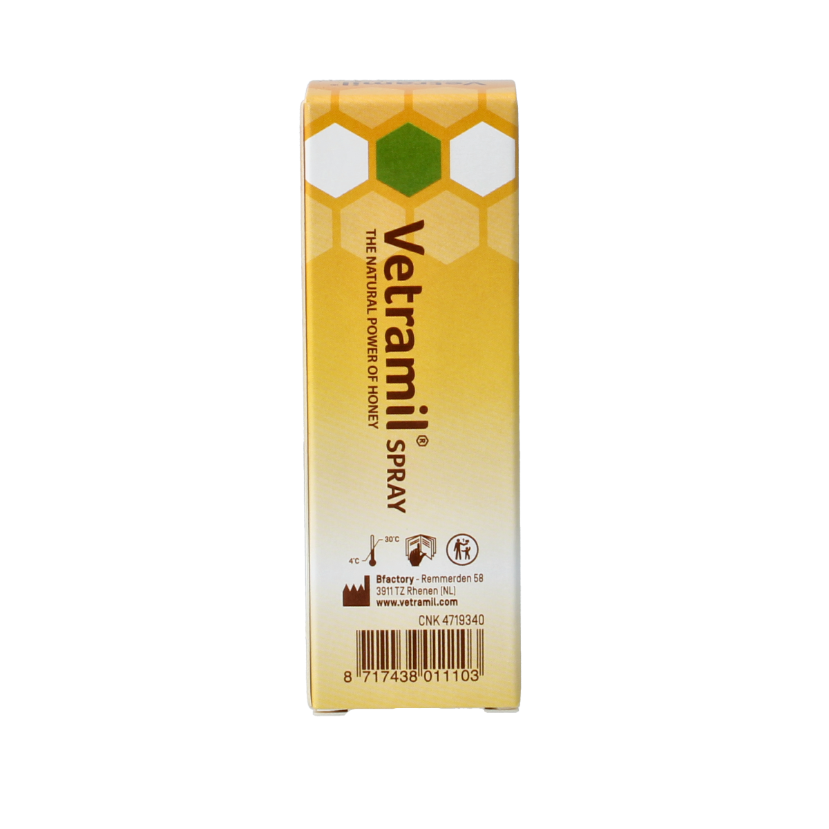 Vetramil Spray met honing 20.00 Milliliter
