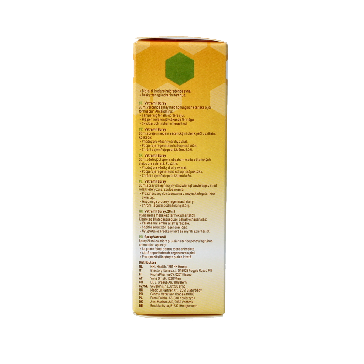 Vetramil Spray met honing 20.00 Milliliter
