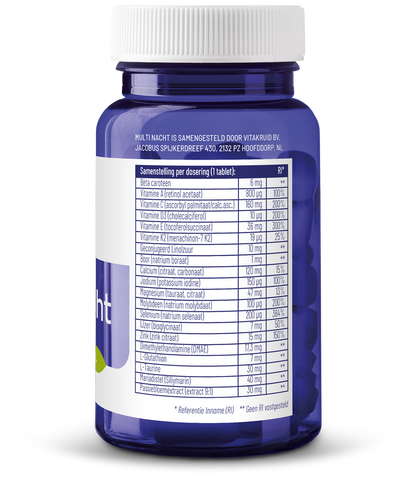 Vitakruid Multi Nacht 100% Vegan 30 Tabletten