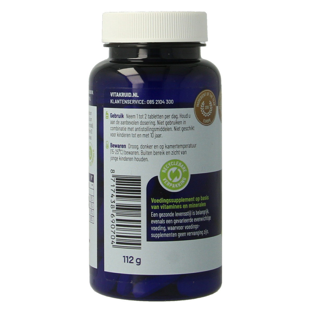 Vitakruid Osta K2 & D3 Algae met Calcium & Magnesium 90.00 Tabletten