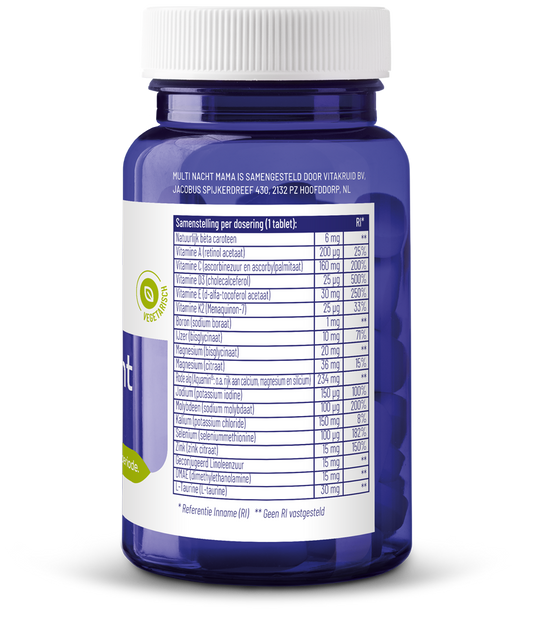 Vitakruid Multi Nacht Mama 100% Vegan 30.00 Tabletten
