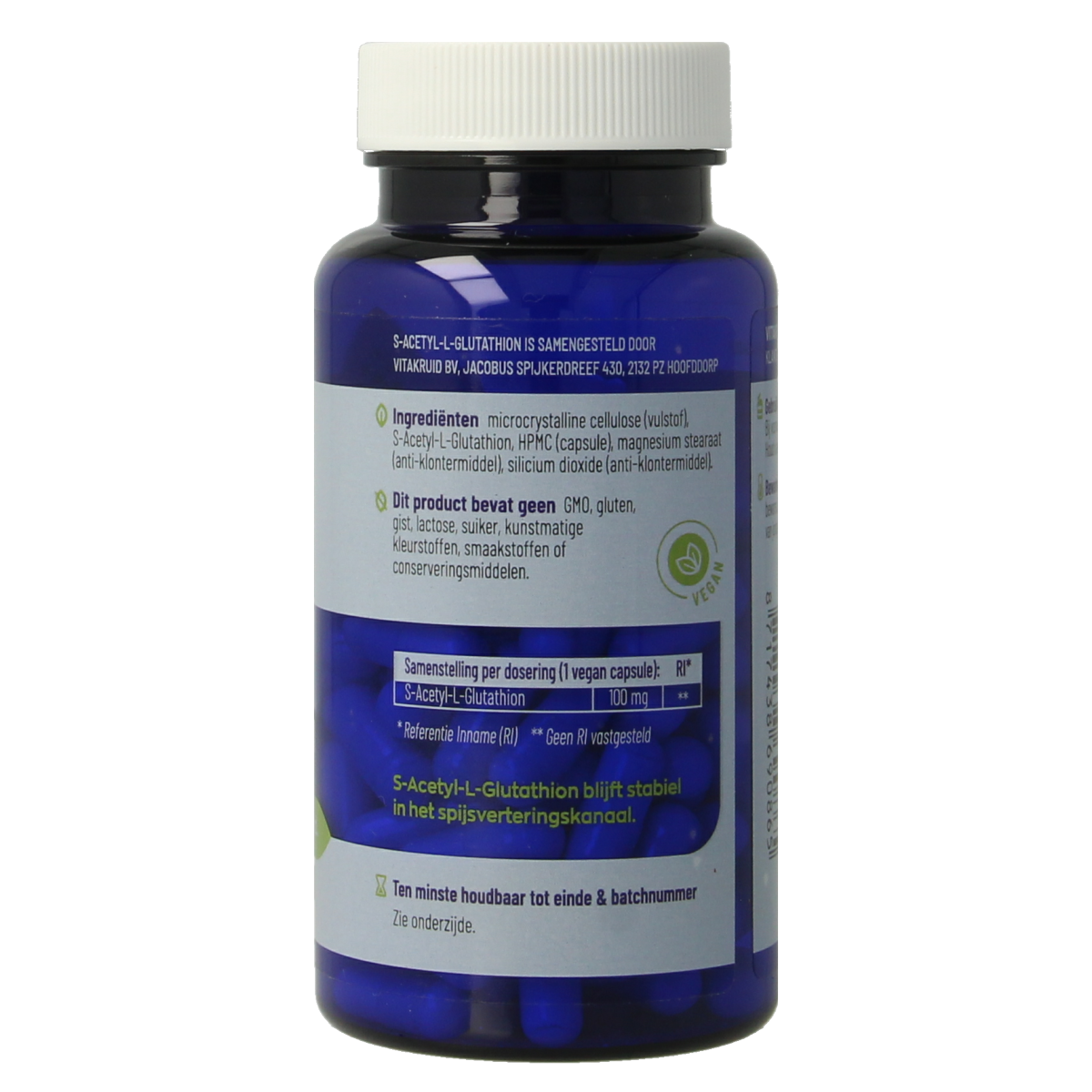 Vitakruid S-Acetyl-L-Glutathion 100 mg 90.00 Vegetarische capsules