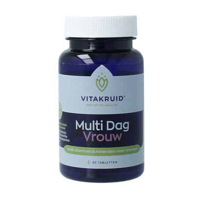 Vitakruid Multi Dag Vrouw 100% Vegan 30.00 Tabletten