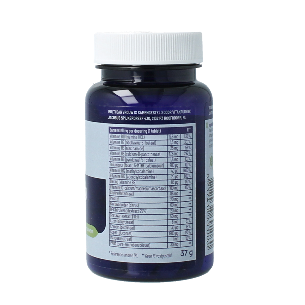 Vitakruid Multi Dag Vrouw 100% Vegan 30.00 Tabletten