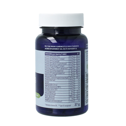 Vitakruid Multi Dag Vrouw 100% Vegan 30.00 Tabletten