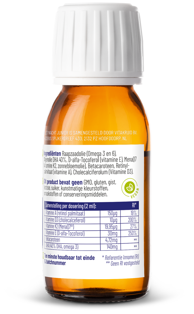 Vitakruid Multi Nacht Junior 100% Vegan 60.00 Milliliter