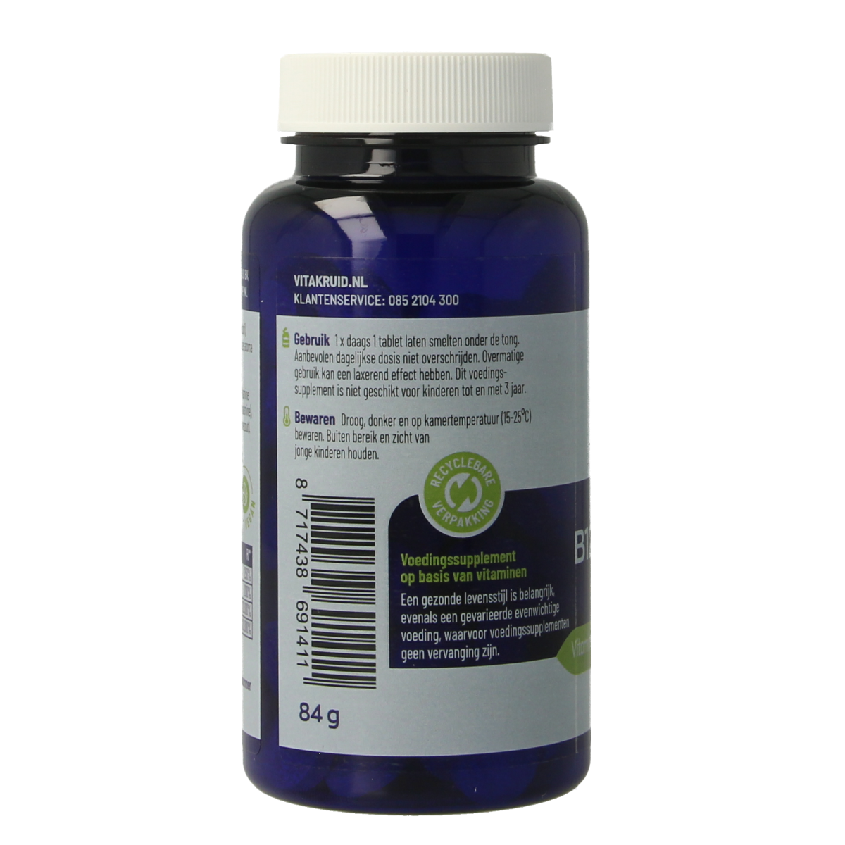 Vitakruid B12 Combi 6.000 met Actief Folaat 120.00 Smelttabletten
