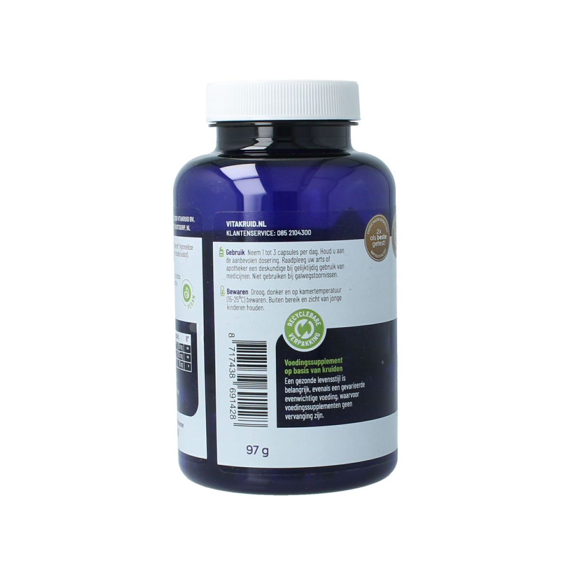 Vitakruid Curcuma C3-2X (95%  curcuminoiden) met Bioperine 120.00 Vegetarische capsules