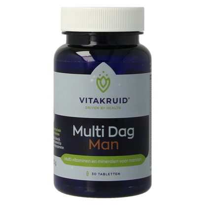 Vitakruid Multi Dag Man 100% Vegan 30.00 Tabletten