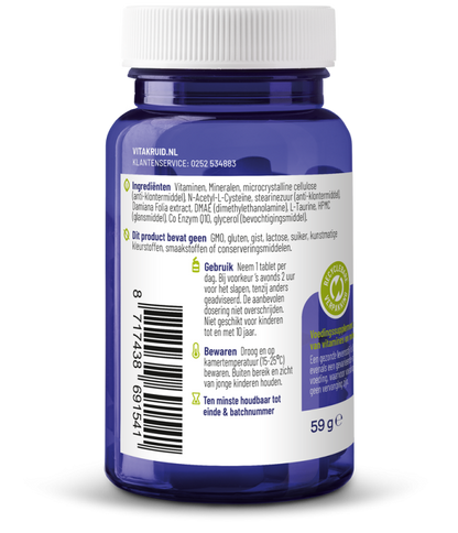 Vitakruid Multi Nacht Man 100% Vegan 30.00 Tabletten