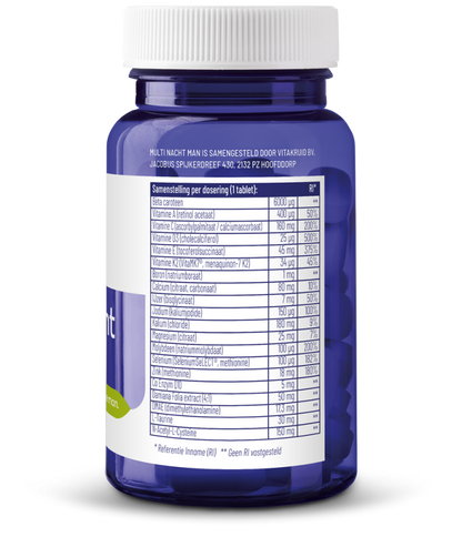 Vitakruid Multi Nacht Man 100% Vegan 30.00 Tabletten