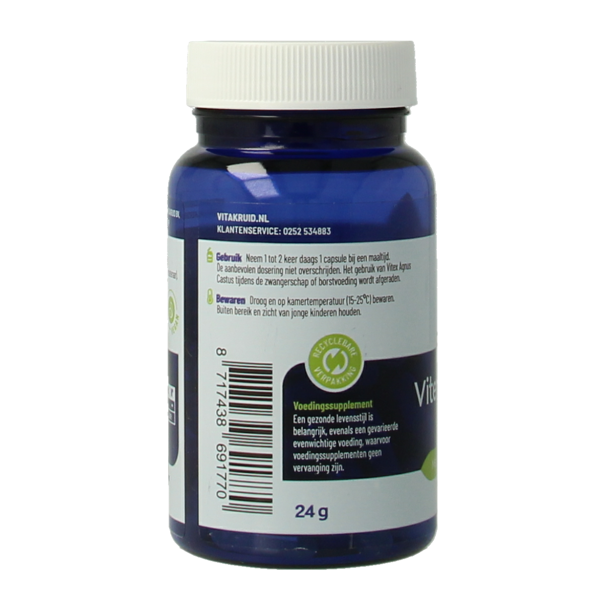 Vitakruid Vitex agnus castus 200mg monnikspeper 60.00 Vegetarische capsules