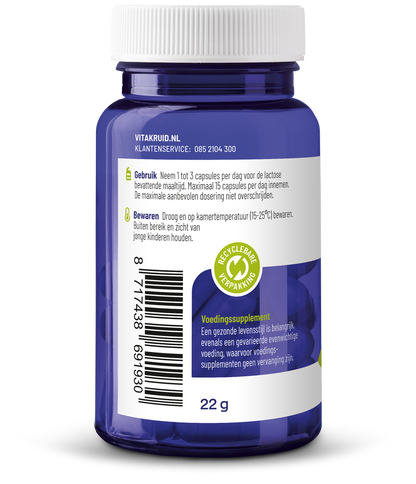 Vitakruid Lactase enzym OptiFerm 3.000 FCC 90.00 Vegetarische capsules