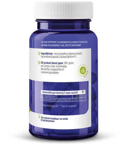 Vitakruid Lactase enzym OptiFerm 3.000 FCC 90.00 Vegetarische capsules