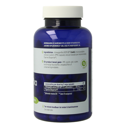 Vitakruid Ashwagandha 5% withanoliden KSM-66 & Bioperine 90.00 Vegetarische capsules