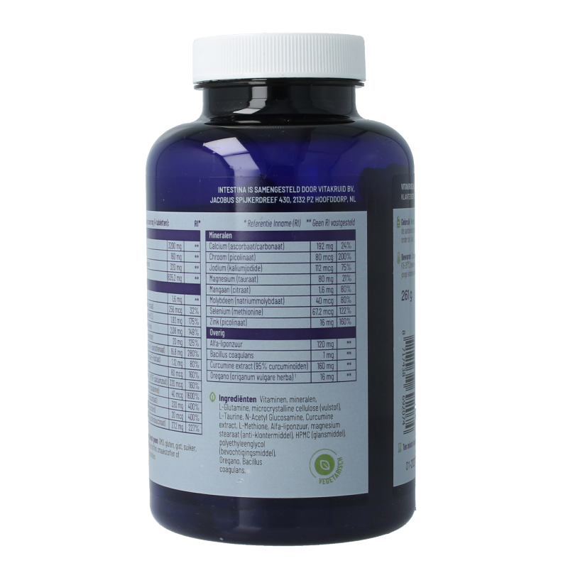 Vitakruid Intestina Darmformule oa L-Glutamine Probiotica 120 Tabletten