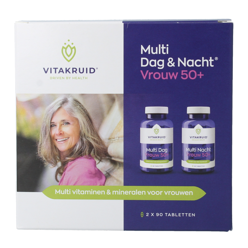 Vitakruid Multi Dag & Nacht Vrouw 50+ 2 x 90 180 Tabletten