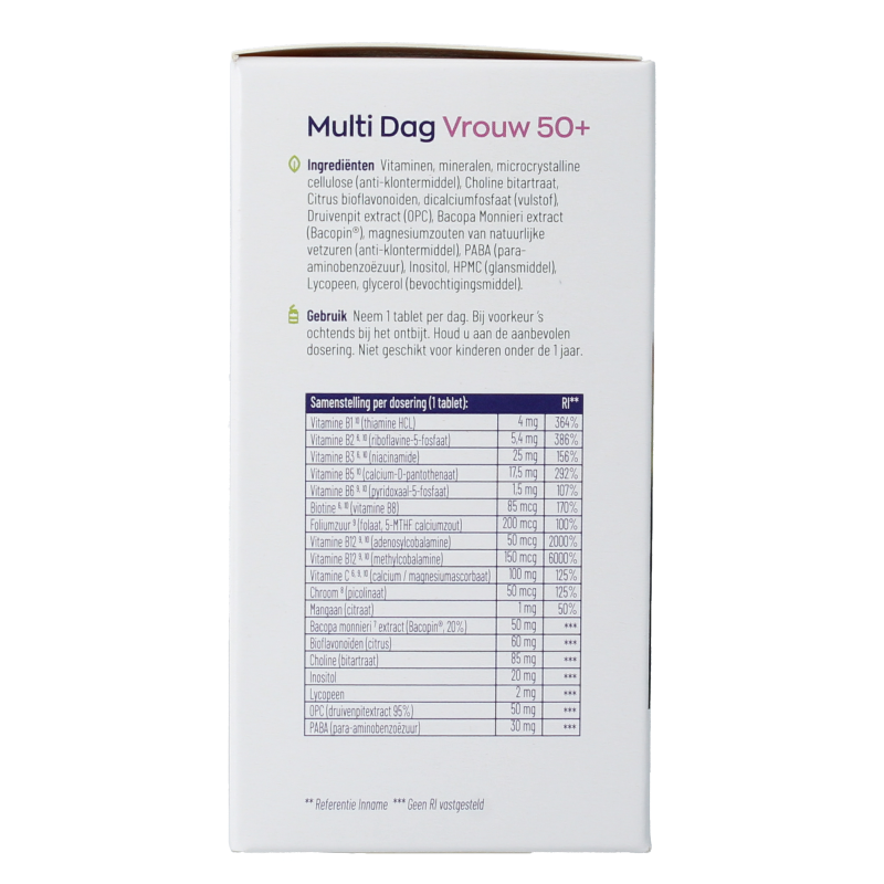 Vitakruid Multi Dag & Nacht Vrouw 50+ 2 x 90 180 Tabletten