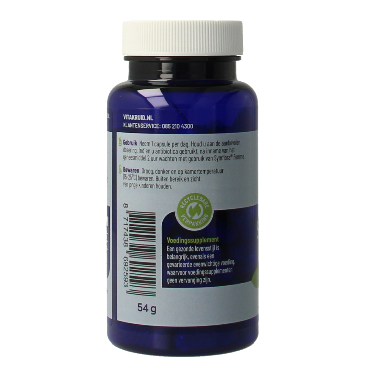 Vitakruid Symflora Femme Probiotica voor vrouwen 90.00 Vegetarische capsules