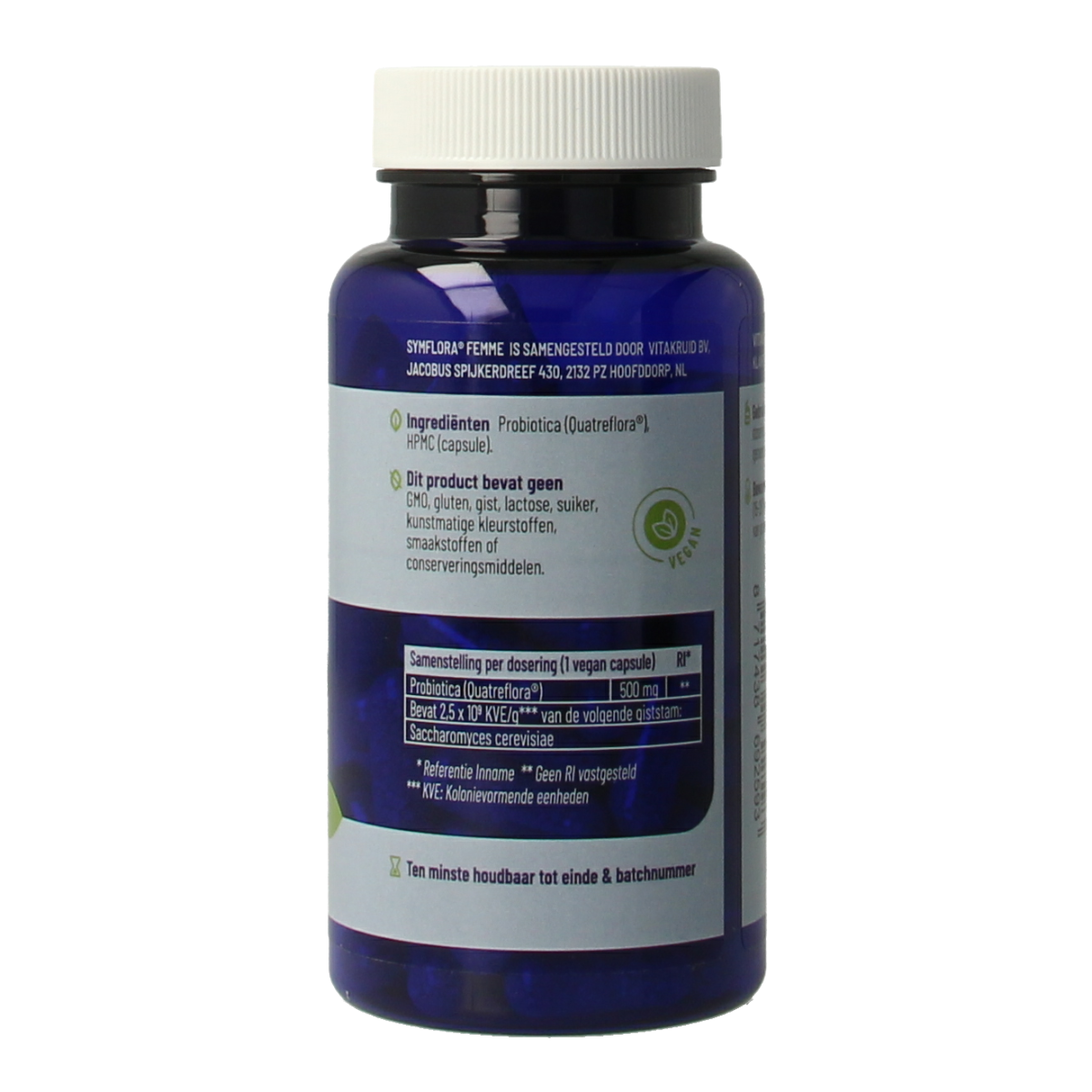 Vitakruid Symflora Femme Probiotica voor vrouwen 90.00 Vegetarische capsules