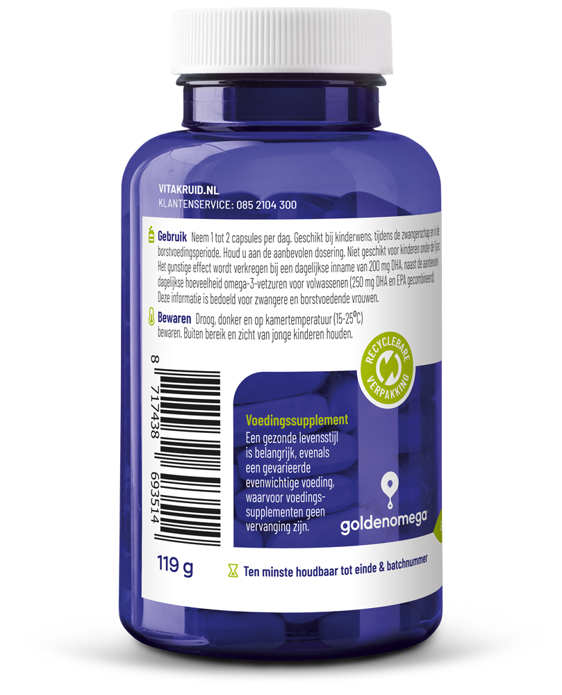 Vitakruid Visolie 1800 TG mama 90.00 Softgels