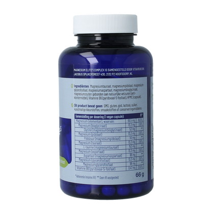 Vitakruid Magnesium elite5 complex oa aspartaat & pidolaat 90.00 Vegetarische capsules