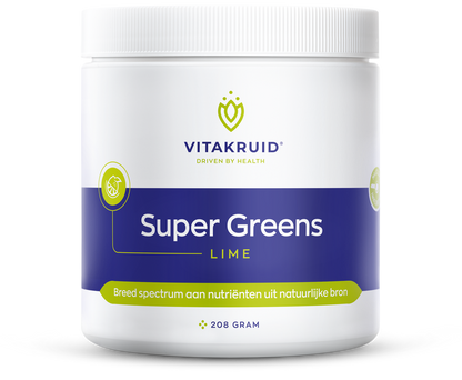 Vitakruid Super greens lime oa probiotica en enzymen 208.00 Gram