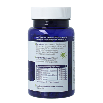 Vitakruid Maca3 complex zwart 10:1, geel 25:1 & rood 30:1 90.00 Vegetarische capsules