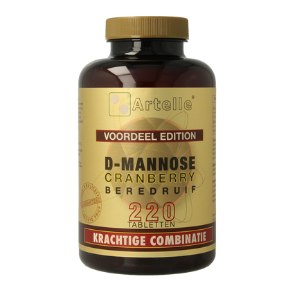Artelle D-Mannose cranberry berendruif 220 Tabletten