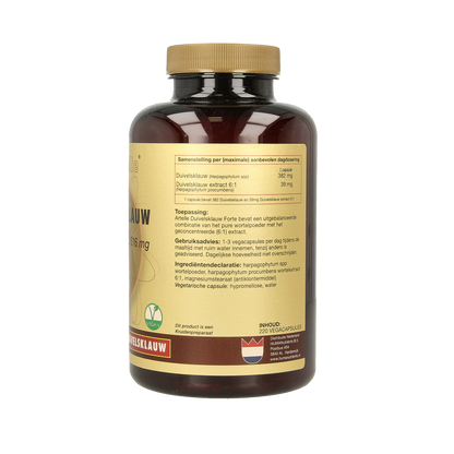 Artelle Duivelsklauw forte 616mg 220.00 Vegetarische capsules