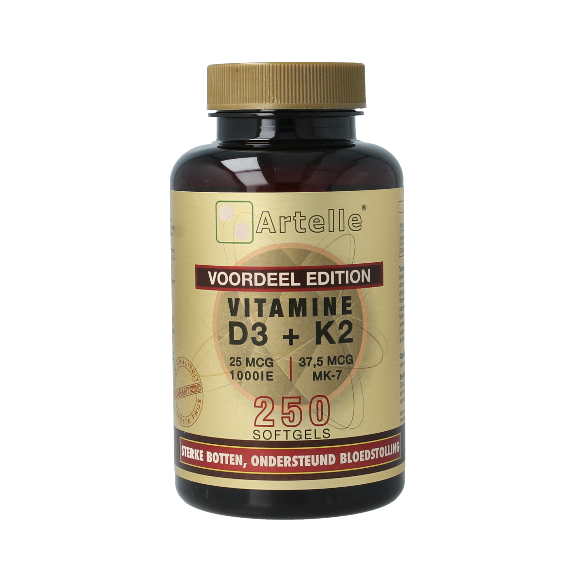 Artelle Vitamine D3 25mcg + K2 37,5 mcg MK-7 250.00 Softgels