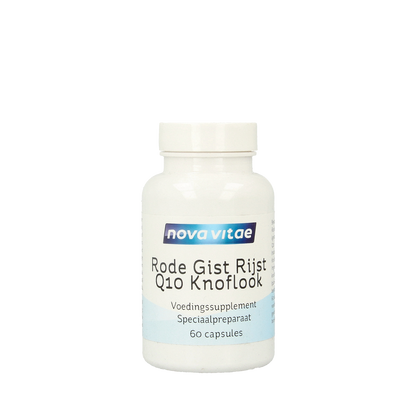 Nova Vitae Rode gist rijst+ Q10 + knoflook 60.00 Vegetarische capsules