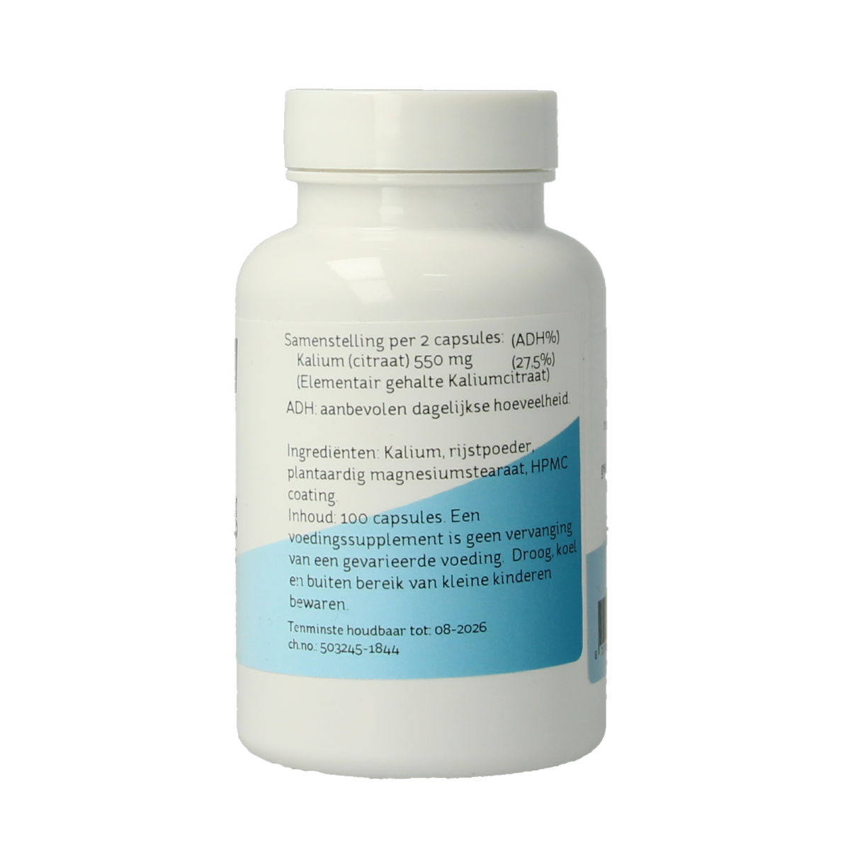 Nova Vitae Kalium citraat 275mg 100.00 Capsules