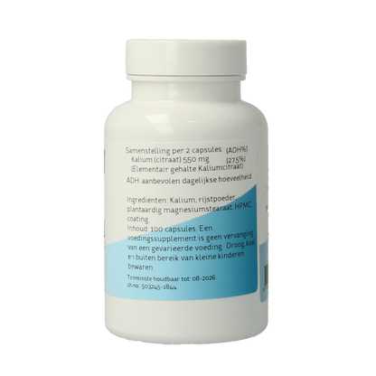 Nova Vitae Kalium citraat 275mg 100.00 Capsules