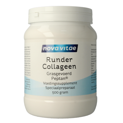 Nova Vitae Runder collageen gras gevoerd Peptan 500.00 Gram